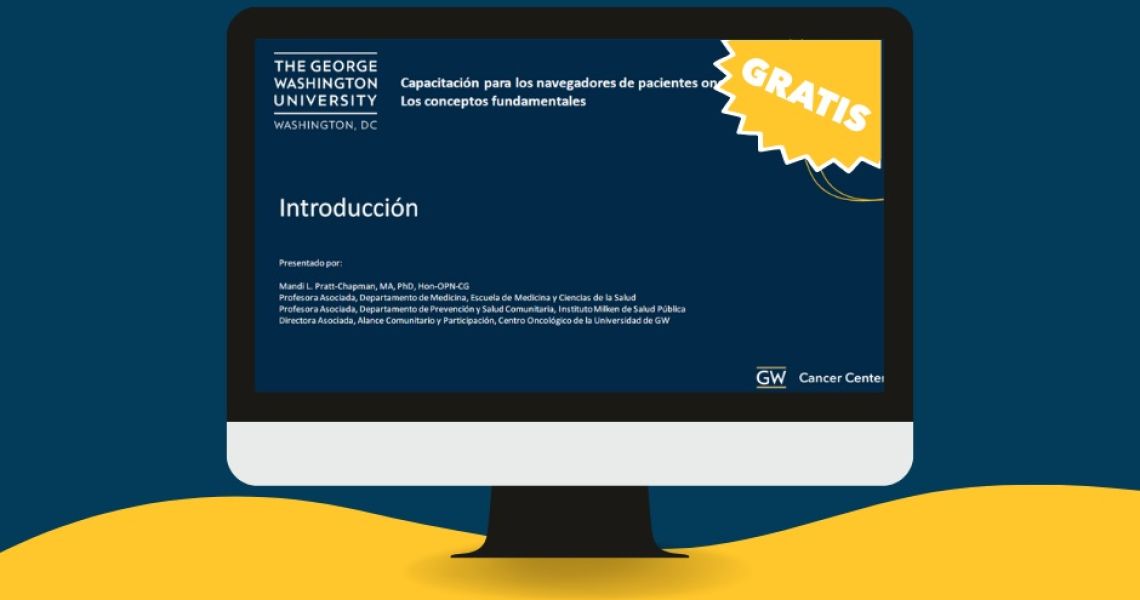graphic of a computer monitor showing Spanish language training program