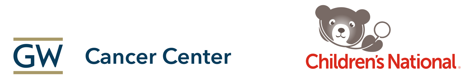 GW Cancer Center and Children's National logos