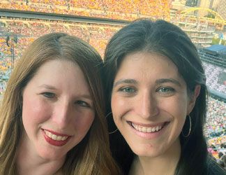 Sara Richman and Jessica Gelfarb at the Eras Tour concert