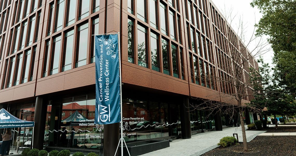 Exterior of the GW Cancer Prevention and Wellness Center