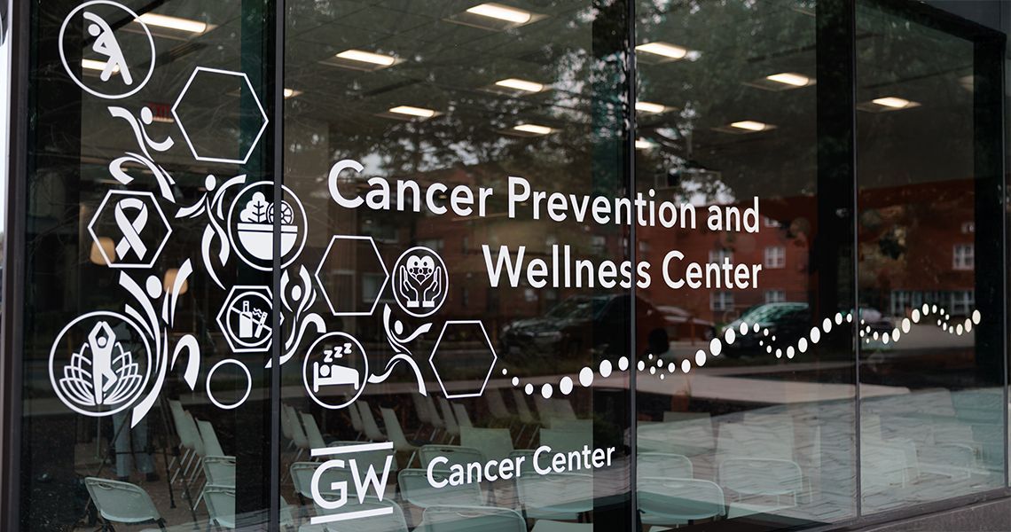 GW Cancer Prevention and Wellness Center window graphics