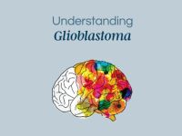 Drawing of a brain with the title Understanding Glioblastoma
